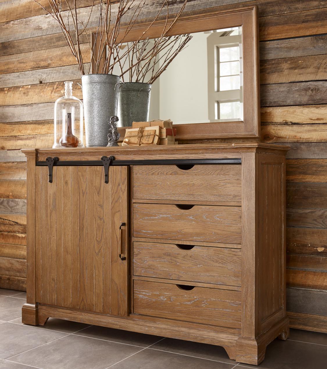 Kincaid Furniture Stone Ridge Transitional Rustic Sliding Barn Door